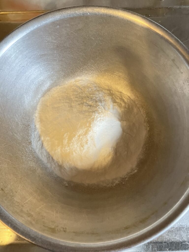 米粉とベーキングパウダー